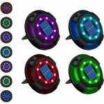 Solaire ext�rieur 12 led 7 couleurs lampe solaire jardin spot encastrable avec grand panneau solaire ...
