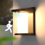 Solaire lumiere exterieur applique murale avec d�tecteur de mouvement - lampe solaire de jardin d'ext�rieur ...