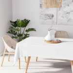 Soleil d ocre - nappe anti - tches rectangle 160x270 cm alix blanc, par soleil d'ocre