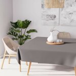 Nappe anti - t�ches carr�e 180x180 cm alix gris, par soleil d'ocre