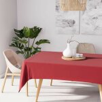 Nappe anti - t�ches rectangle 140x300 cm alix rouge, par soleil d'ocre