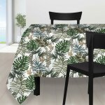 Nappe rectangle anti - tches 140x240 amazonie blanc, par soleil d'ocre