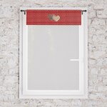 Brise bise pur coton 60x90 cm love rouge, par soleil d'ocre