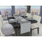 Chemin de table bella gris, par soleil d'ocre