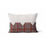 Coussin dhoussable pur coton 32x50 cm love rouge, par soleil d'ocre