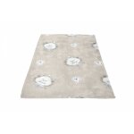 Couverture polaire microfibre imprime 220x240 cm esprit de famille taupe, par soleil d'ocre