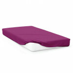 Drap housse bb en jersey cassis 60x120 cm - violet