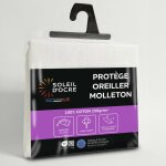Prot�ge taie d'oreiller en coton 60x60 cm molleton, par soleil d'ocre