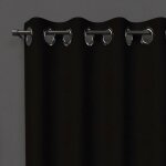 Soleil d ocre - rideau � oeillets 135x250 cm occultant noir, par soleil d'ocre