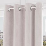 Soleil d ocre - rideau oeillets en velours velvet naturel, par soleil d'ocre