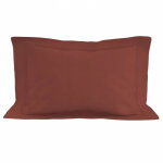 Taie d'oreiller en coton 57 fils 50x70 cm uni brique, par soleil d'ocre