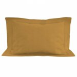 Taie d'oreiller en coton 57 fils 50x70 cm uni moutarde, par soleil d'ocre