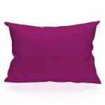 Soleil d ocre - taie d'oreiller rectangle us 50x75 cm en coton uni 57 fils soleil d'ocre cassis