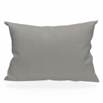 Soleil d ocre - taie d'oreiller rectangle us 50x75 cm en coton uni 57 fils soleil d'ocre gris