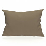 Soleil d ocre - taie d'oreiller rectangle us 50x75 cm en coton uni 57 fils soleil d'ocre taupe
