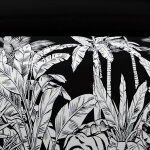 Soleil d ocre - parure housse de couette en coton 57 fils 260x240 cm tigre noir, par soleil d'ocre