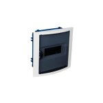 5108pfhgw tableau lectrique encastrable sur placo 8 modules - porte vitre - 250x247x99mm