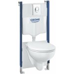 Grohe - pack solido 5 en 1 : rapid sl, plaque de commande, wc rimless bau ceramic, équerres et set d'isolation ... Grohe - pack solido 5 en 1 : rapid sl, plaque de commande, wc rimless bau ceramic, équerres et set d'isolation ...