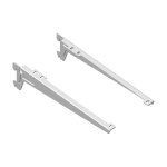 Lot de 2 équerres d'étagère pour crémaillère 1 rangée , blanc, 28 cm - sollbry Lot de 2 équerres d'étagère pour crémaillère 1 rangée , blanc, 28 cm - sollbry