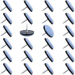 Sollbry lot de 24 patins de chaise � clouer (2, 5 cm de diam�tre), patins de chaise en t�flon pour parquet, ...