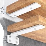 Sollbry lot de 4 supports d?tagre flottants de 15 cm, supports en l en mtal robuste pour tagres, ...