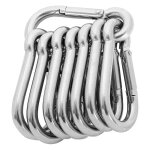 Sollbry 8pcs - m8 mousqueton en acier inoxydable 304 - mousqueton inox 80mm de fixation capacit de charge ...