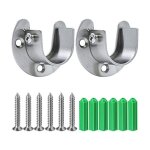 Sollbry douilles de poteau de penderie en acier inoxydable, 2pcs extrémité de tige de penderie robuste ... Sollbry douilles de poteau de penderie en acier inoxydable, 2pcs extrémité de tige de penderie robuste ...