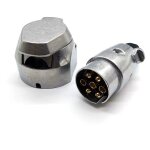Prise remorque 7 broches mâle métal et prise remorque 7 broches femelle métal, 12v adaptateur prise pour ... Prise remorque 7 broches mâle métal et prise remorque 7 broches femelle métal, 12v adaptateur prise pour ...