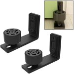 Sollbry - rail de sol rglable, rail infrieur pour mur / porte, pour portes coulissantes en bois, noir, ...
