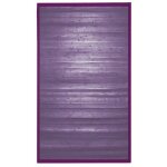 Thedecofactory - solo bamboo - tapis en bambou larges lattes et ganse violet 70x120