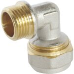 Coude � visser pour tube multicouche �20 - m�le 15 / 21