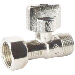 Robinet d'arr�t droit pour wc - ecrou tournant 3 / 8' - poign�e 1 / 4 de tour