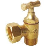 Robinet d'arrt querre pour wc - 3 / 8' - tte  clapet - laiton brut