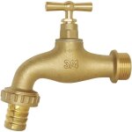 Blanc habitat - robinet de puisage � potence brut - m�le 3 / 4' - raccord au nez 1