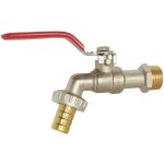 Robinet de puisage � sph�re - poign�e plate - m�le 1 / 2' - raccord au nez 3 / 4