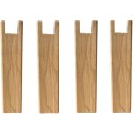 Pieds de lit carr�s en bois de h�tre naturel 25 cm ? forme fuseau rond inclin� ? filetage 8 mm ? compatible ...