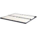Sommier cadre � lattes 140 x 190 cm - 2x19 lattes - sans pieds - noir - kalista de ysm�e