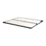 Sommier cadre  lattes 140 x 190 cm - 2x19 lattes - sans pieds - noir - kalista de ysme