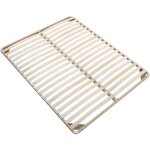 Vente - unique - sommier cadre  lattes 160 x 200 cm - 2x19 lattes - sans pieds - beige - kalista de ...