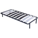 Sommier cadre � lattes metal 120x200 cm - 29 cm - 9 larges lattes de 12, 5 cm - �paisseur 1, 2 mm - solide ...