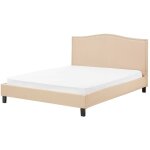 Beliani - sommier et cadre pour lit double 180 x 200 cm en tissu beige moderne montpellier