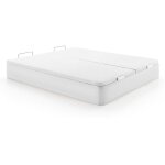 Vente - unique ? sommier coffre 180 x 200 cm ? blanc mat ? 2 coffres de rangement 786 l ? ouverture verticale ...