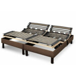 Sommier electrique essenzia zen emotion marron 2x70x190