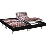 Vente - unique - sommier �lectrique de relaxation d�co 2x48 plots - 2 x 70 x 190 cm - noir - nafuri de ...