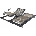 Ebac literie - sommier lectrique s50 - lattes bois - rglage fermet zone lombaires - 2x70x190 - gris ...