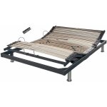 Ebac literie - sommier lectrique s50 mono - lattes bois - rglage fermet zone lombaires - 140x190 - ...