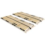 Sommiers à lattes 2 pcs avec 28 lattes 7 zones 70x200 cm Sommiers à lattes 2 pcs avec 28 lattes 7 zones 70x200 cm