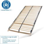 Sommier � lattes 80x200, sommier � lattes ergonomique 7 zones avec cadre stable en bois de h�tre, 28 ...