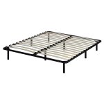 Sommier  lattes noir sur pieds 140x200 cm somkit