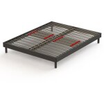 Maison aubertin - sommier prodige avec curseurs r�glables ? gris anthracite - 140x200 cm